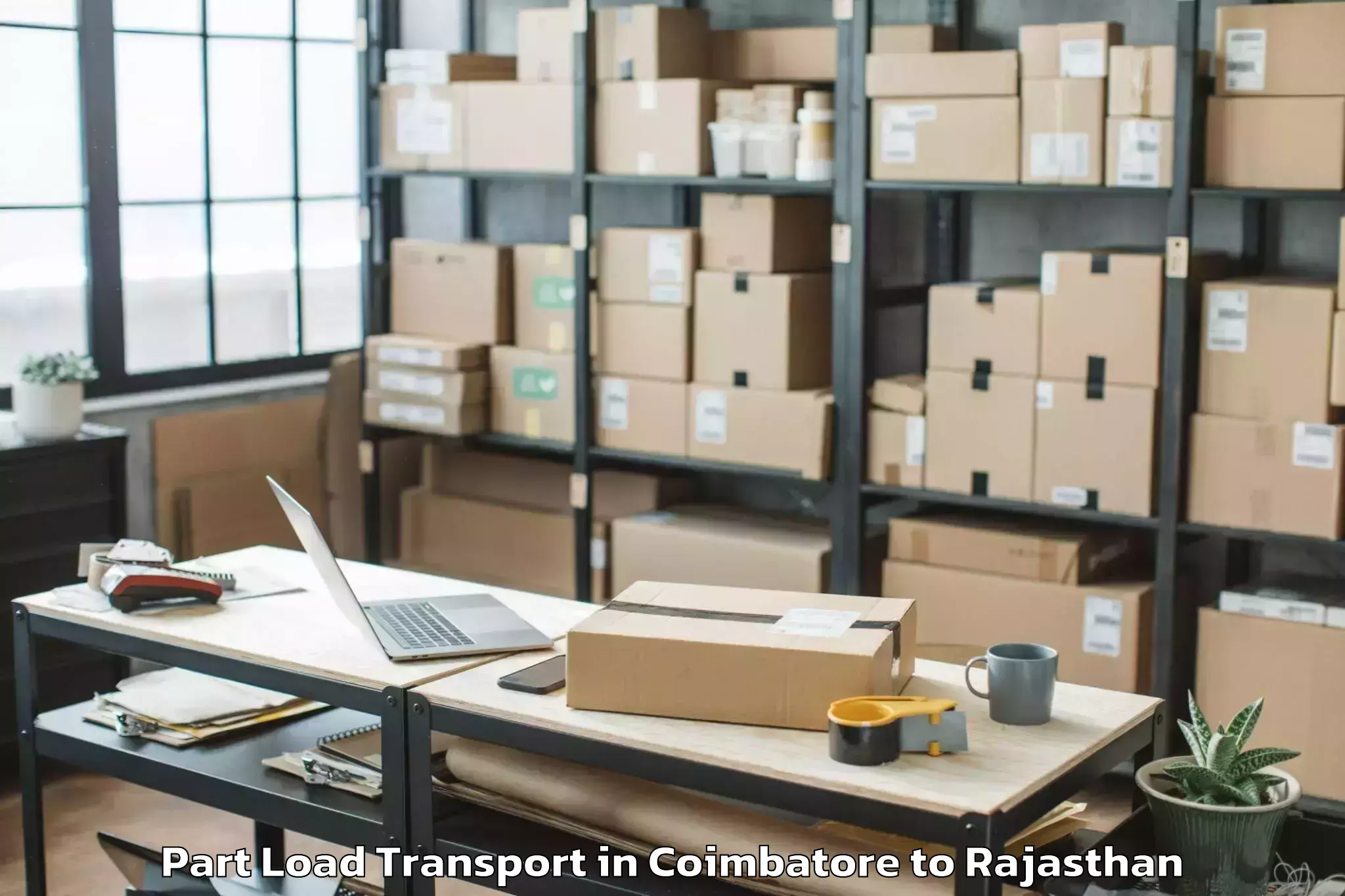 Book Coimbatore to Deenwa Part Load Transport Online